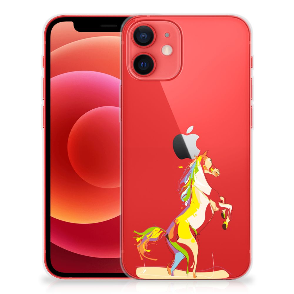 iPhone 12 Mini Telefoonhoesje met Naam Horse Color B2C Telecom