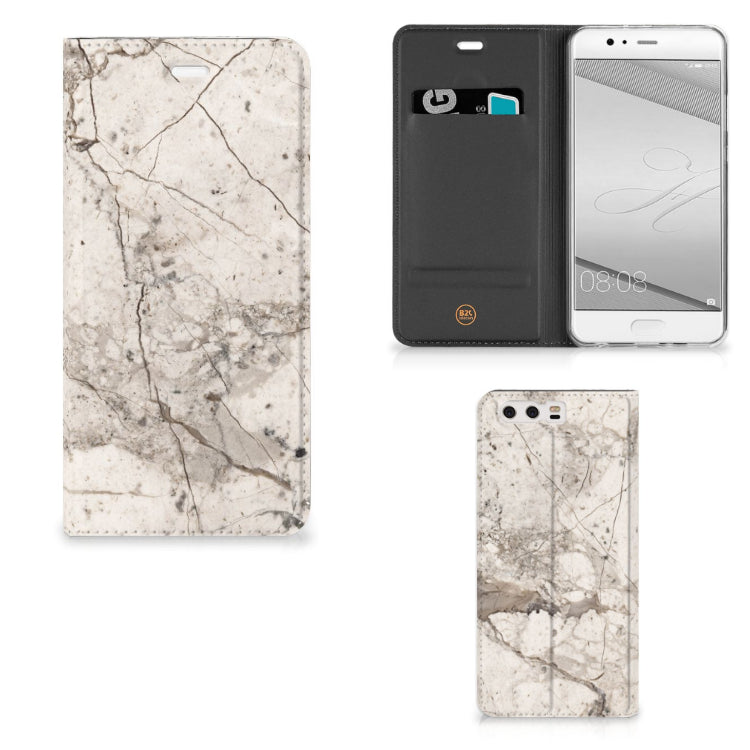 Huawei P10 Plus Standcase Marmer Beige