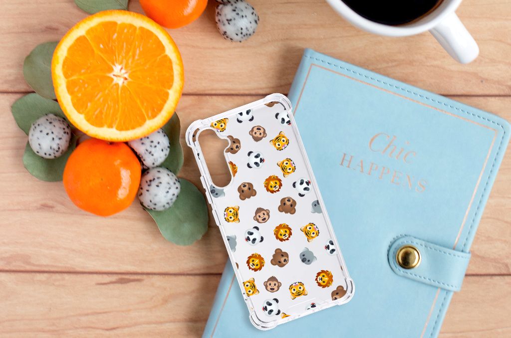 Doorzichtige Silicone Hoesje voor Samsung Galaxy A34 Dieren Emojis B2C Telecom