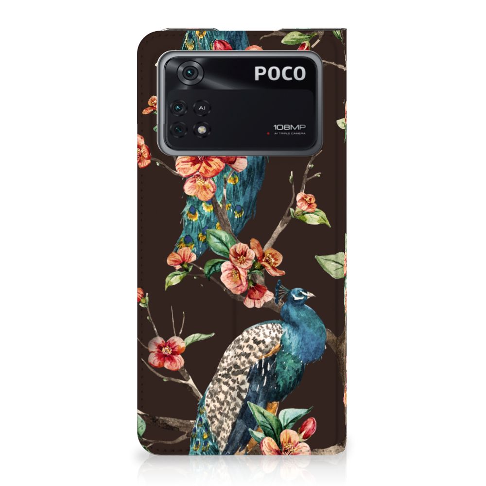 Poco X4 Pro 5G Hoesje maken Pauw met Bloemen - B2C Telecom