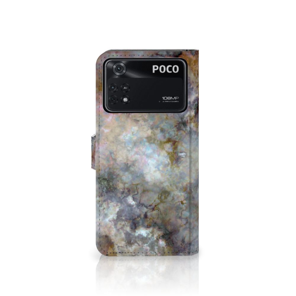 Xiaomi Poco X4 Pro 5G Bookcase Marmer Grijs