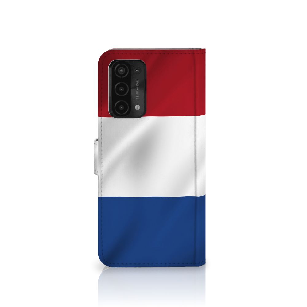 OPPO A54 5G | A74 5G | A93 5G Bookstyle Case Nederlandse Vlag in Nederlandse kleuren.