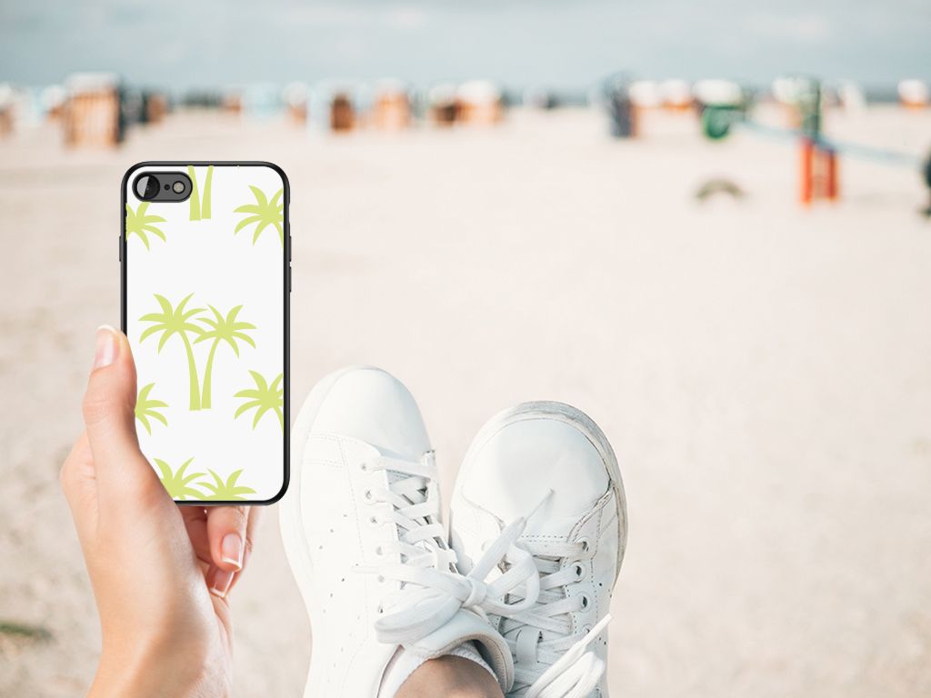 iPhone SE 2022 | SE 2020 | 7/8 Bloemen Hoesje Palmtrees met palmbomen op een strand