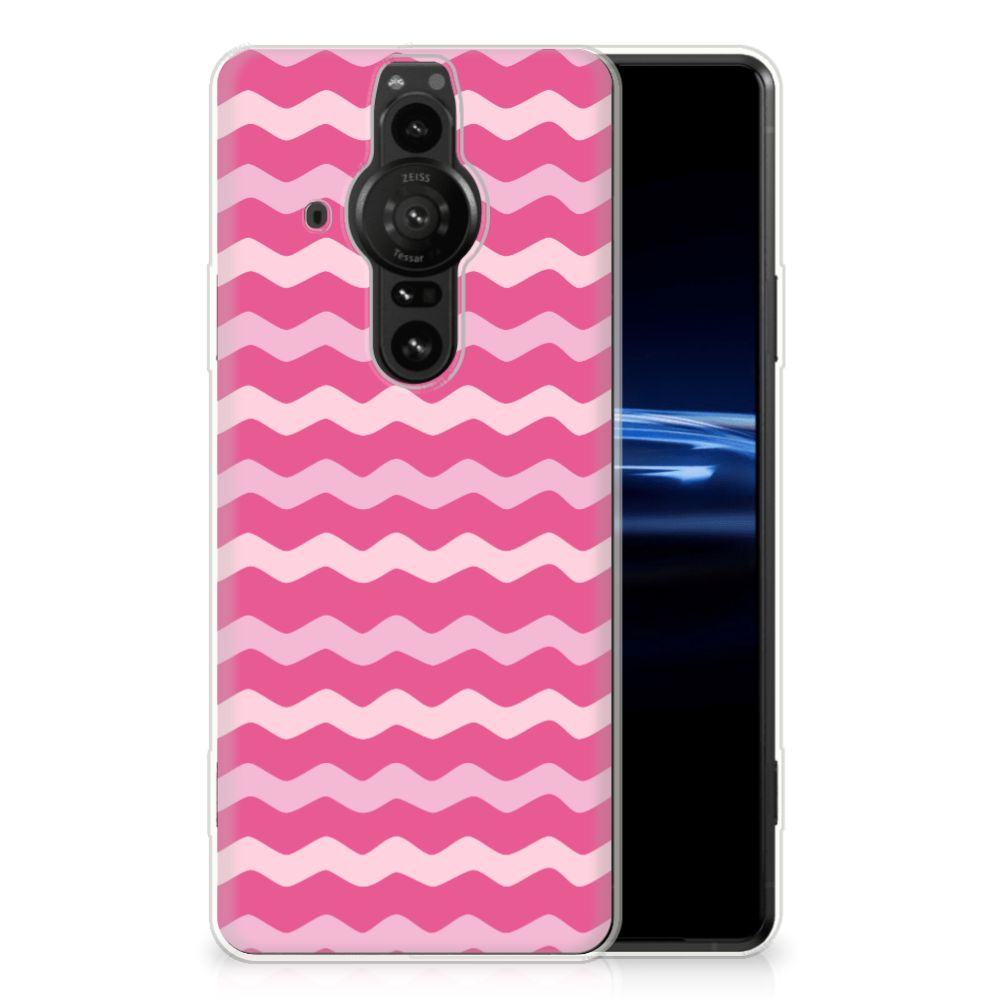 Sony Xperia Pro-I TPU bumper Waves Pink