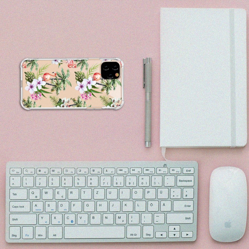 Apple iPhone 11 Pro Max Case Anti-shock Flamingo Palms