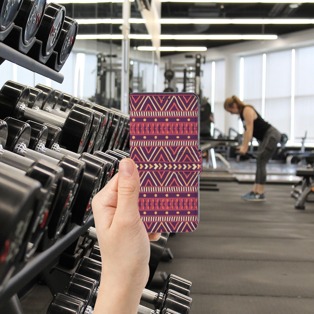OPPO A91 | Reno3 Telefoon Hoesje Aztec Paars