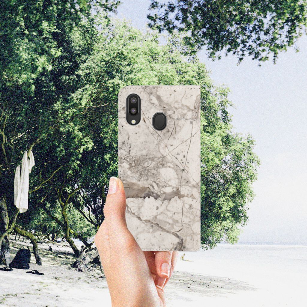 Samsung Galaxy M20 Standcase Marmer Beige