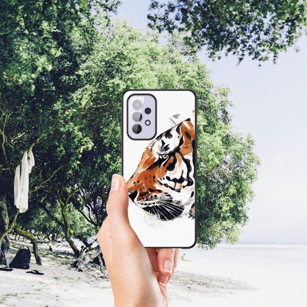 Kleurrijke Telefoonhoesje Samsung Galaxy A33 5G Watercolor Tiger B2C Telecom