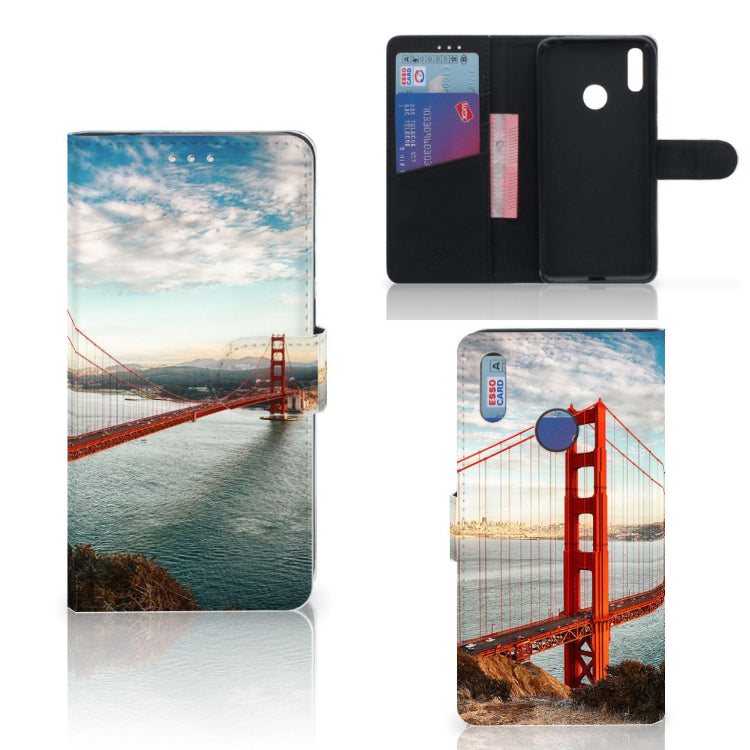 Huawei Y7 (2019) Flip Cover Golden Gate Bridge