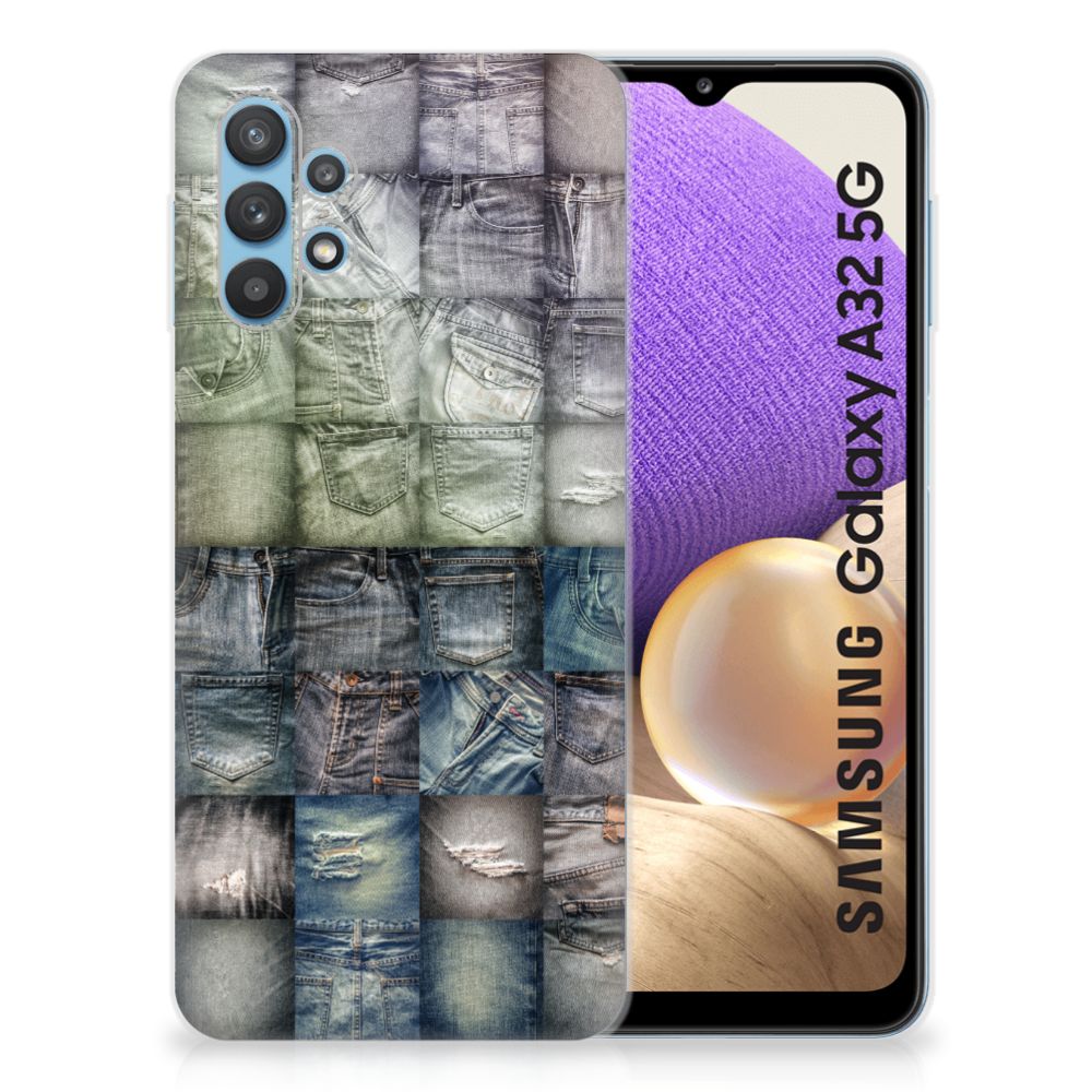 Silicone Back Cover Samsung Galaxy A32 5G Spijkerbroeken B2C Telecom