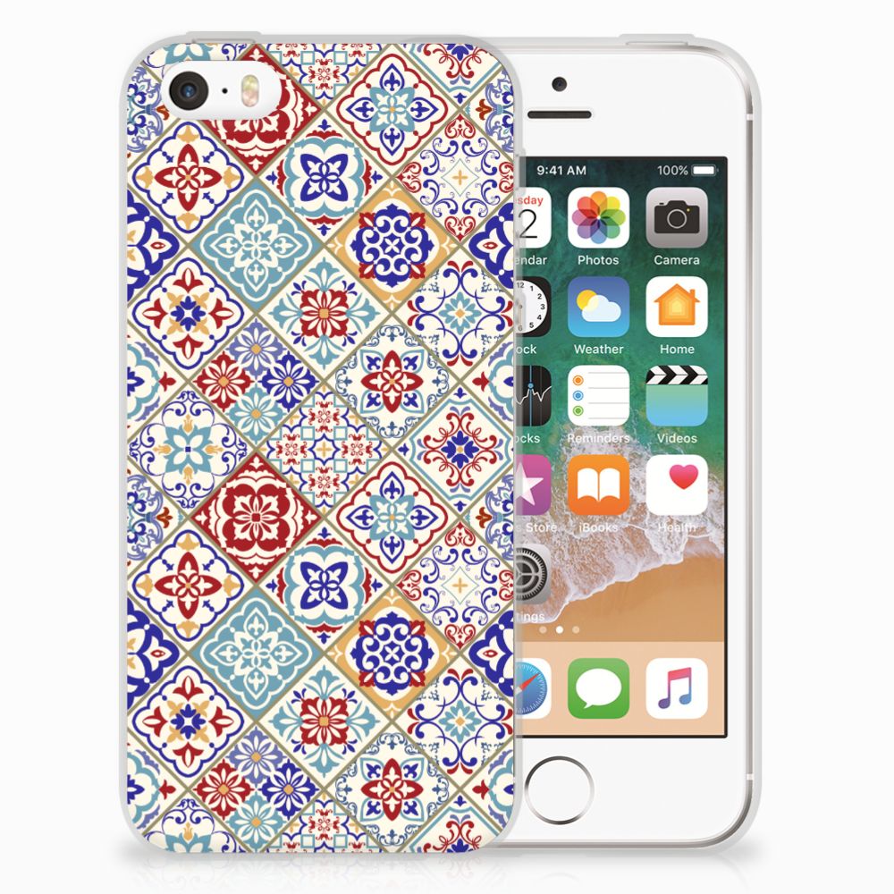 Apple iPhone SE | 5S TPU Siliconen Hoesje Tiles Color