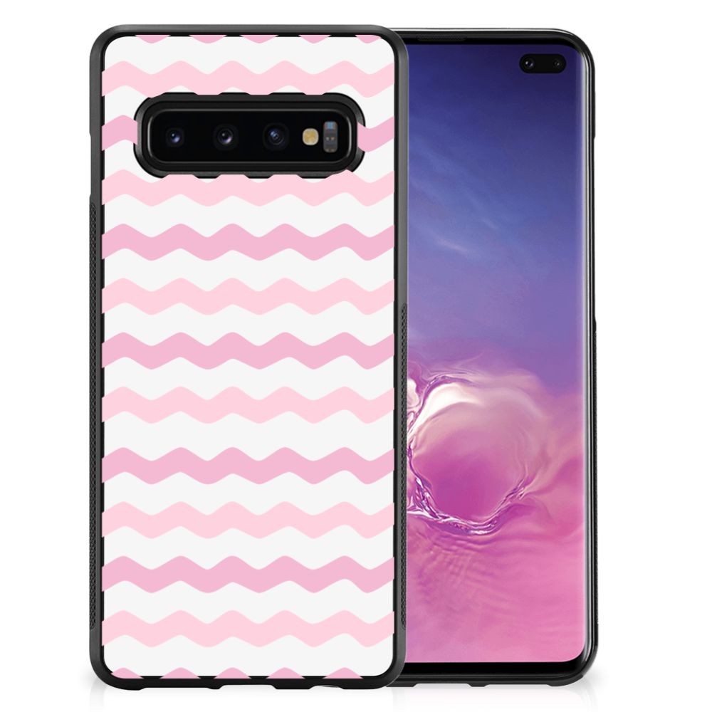 Samsung Galaxy S10+ Bumper Case Waves Roze