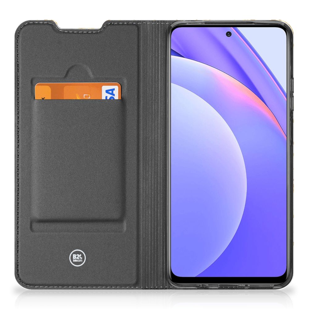 Xiaomi Mi 10T Lite Smart Cover Gouden Bloemen - B2C Telecom
