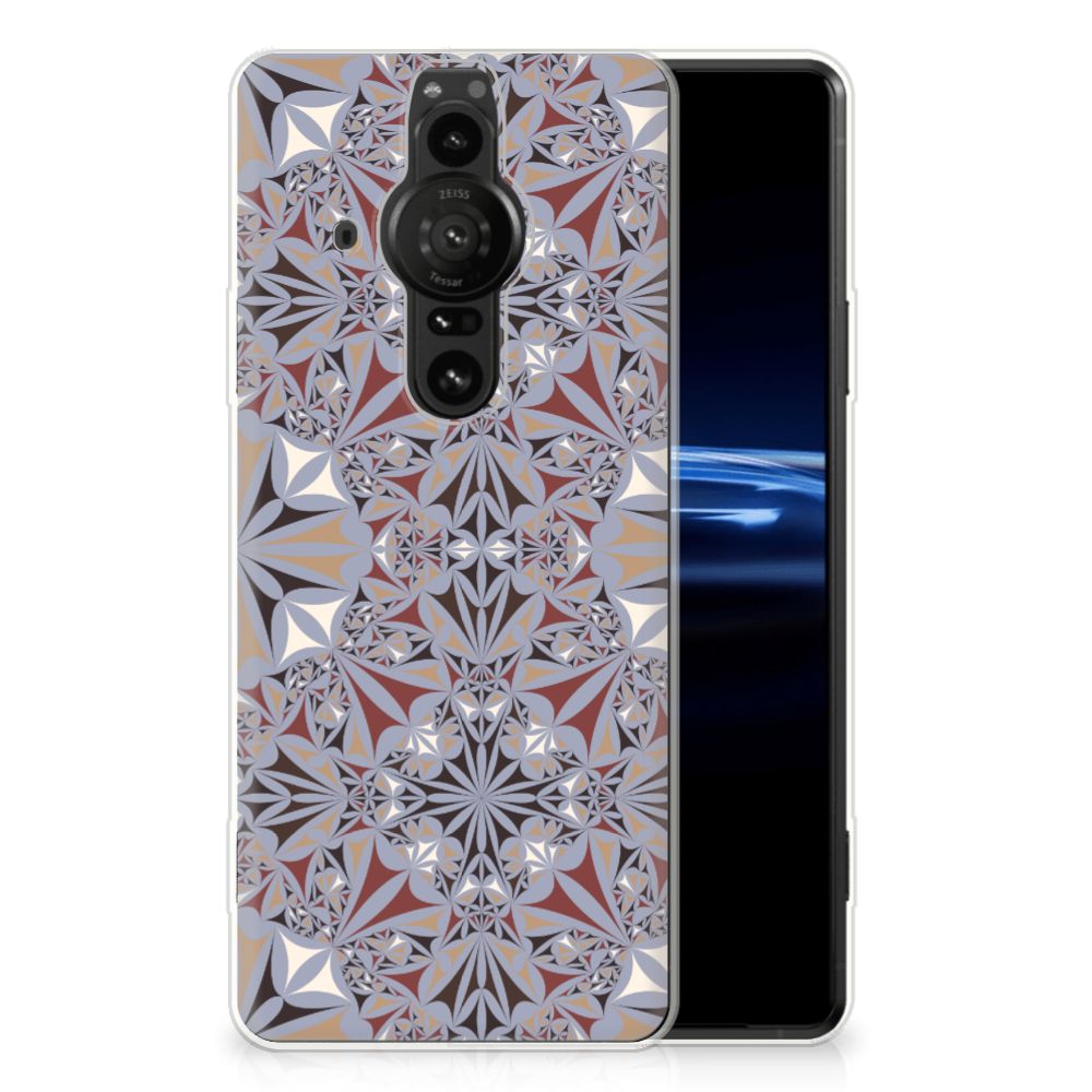 Sony Xperia Pro-I TPU Siliconen Hoesje Flower Tiles B2C Telecom