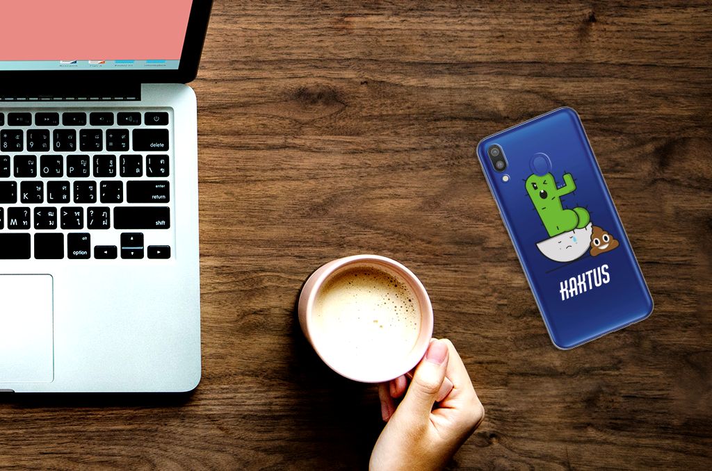 Samsung Galaxy M20 (Power) Telefoonhoesje met Naam Cactus Poo