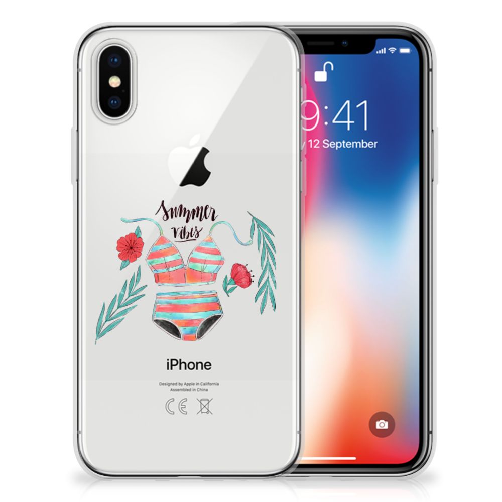 Apple iPhone X | Xs Telefoonhoesje met Naam Boho Summer