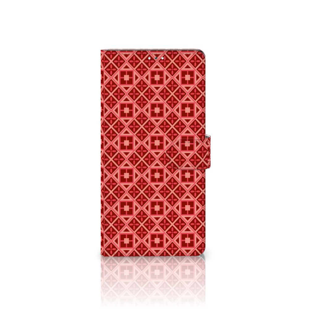 Samsung Galaxy S22 Ultra Telefoon Hoesje Batik Rood