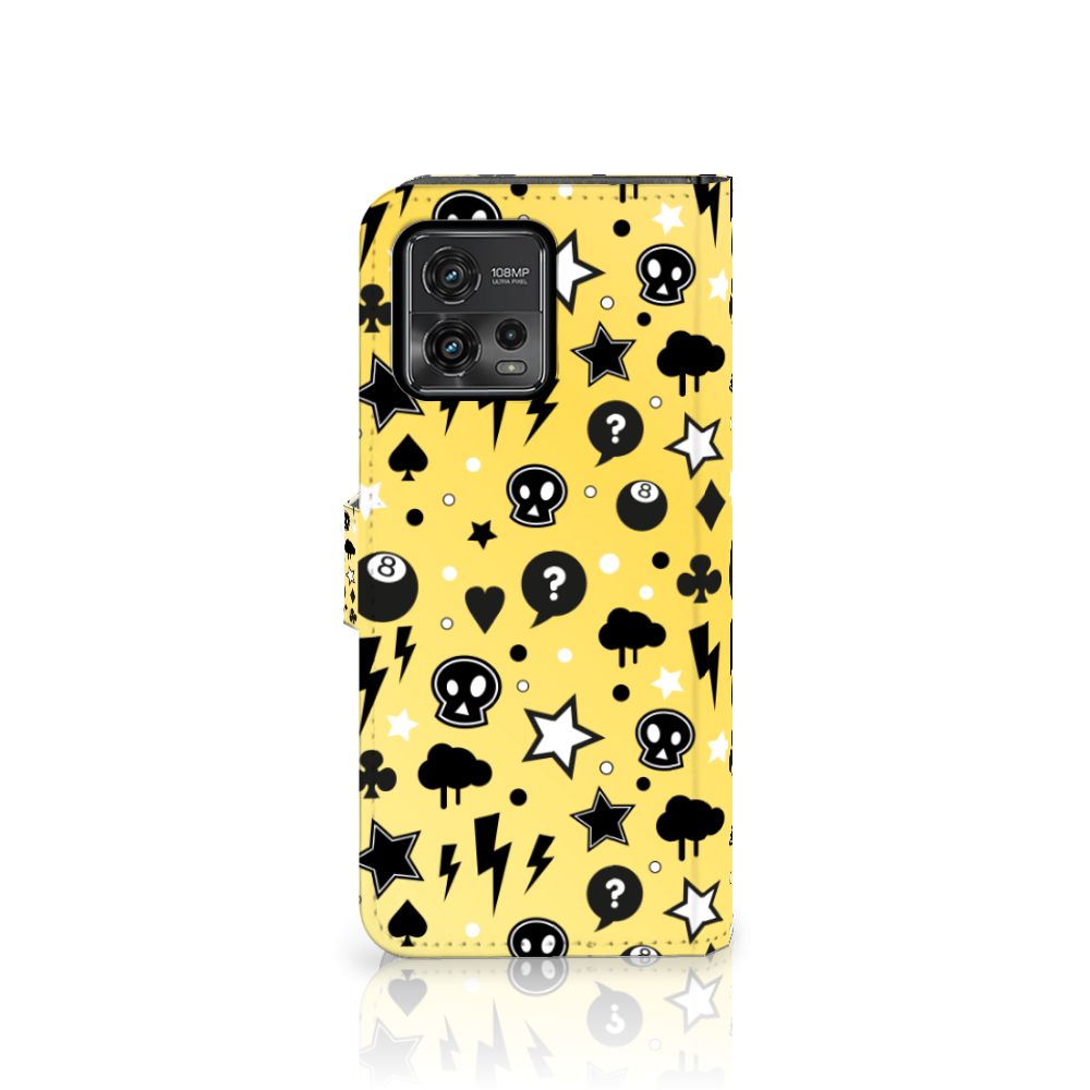 Telefoonhoesje met Naam Motorola Moto G72 Punk Geel