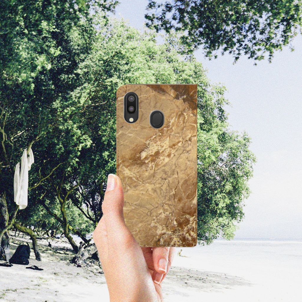 Samsung Galaxy M20 Standcase Marmer Creme
