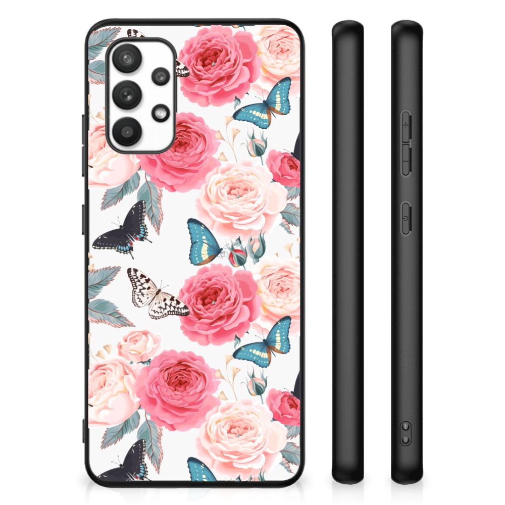 Samsung Galaxy A32 4G | A32 5G Enterprise Editie Bloemen Hoesje Butterfly Roses B2C Telecom