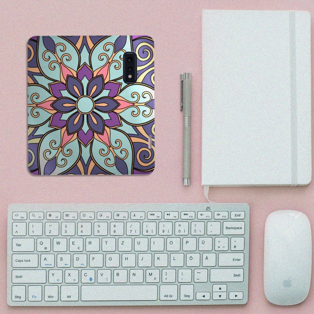 Samsung Galaxy S10e Smart Cover Purple Flower