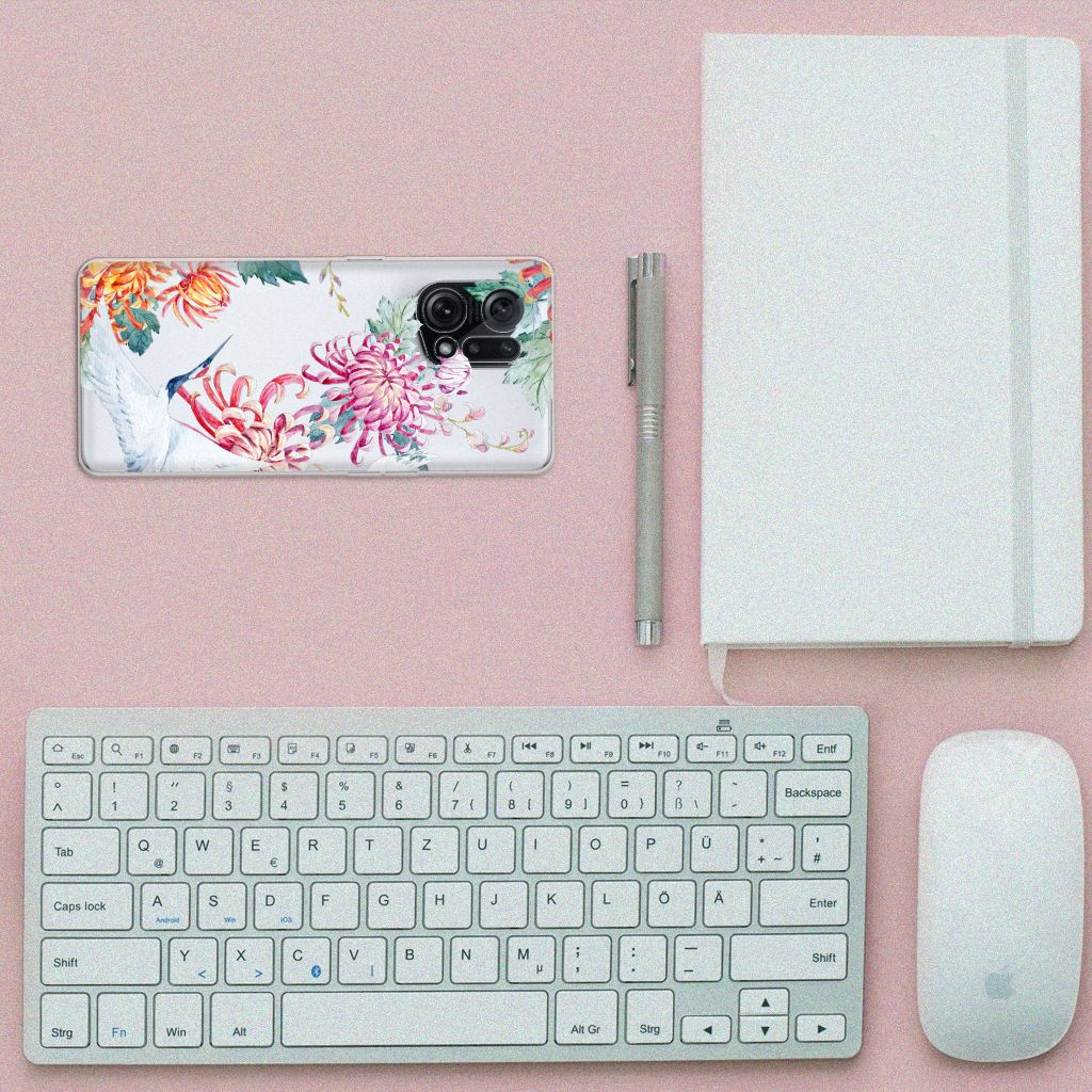 OPPO Find X5 TPU Hoesje Bird Flowers B2C Telecom