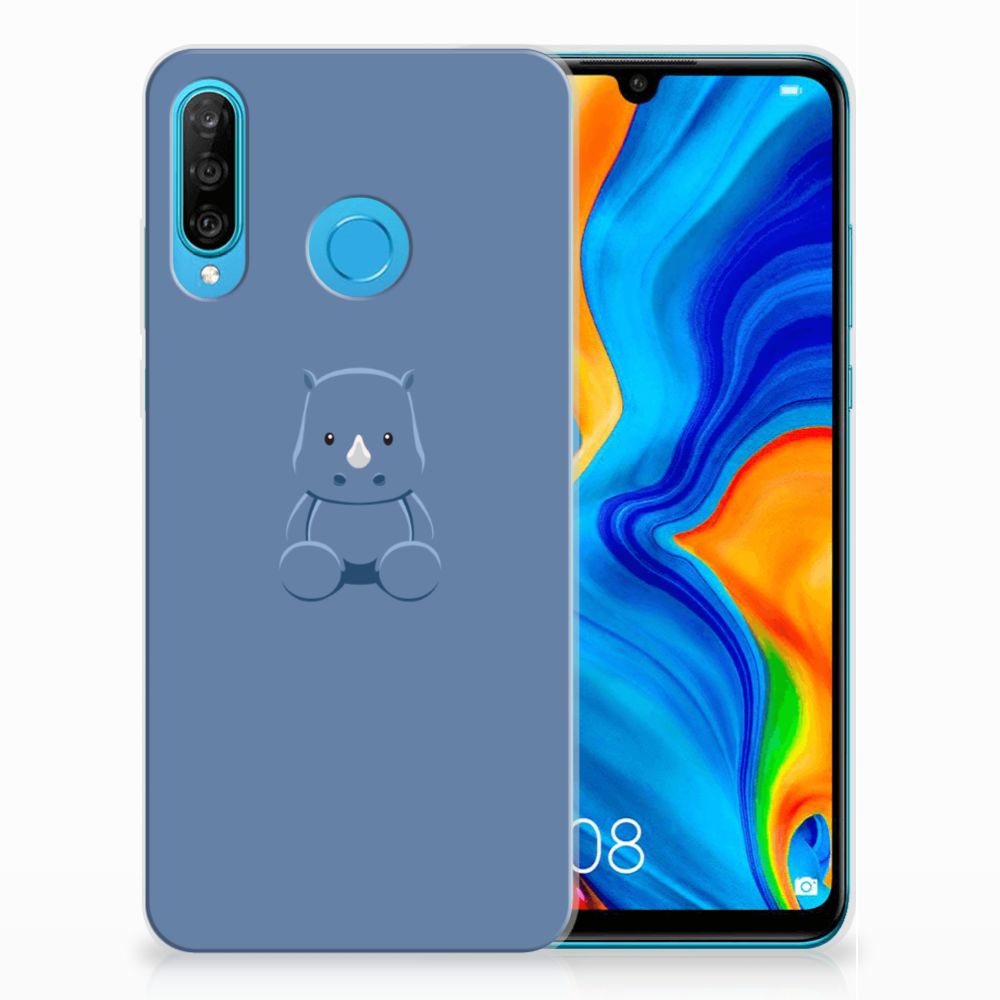 Huawei P30 Lite Telefoonhoesje met Naam Baby Rhino