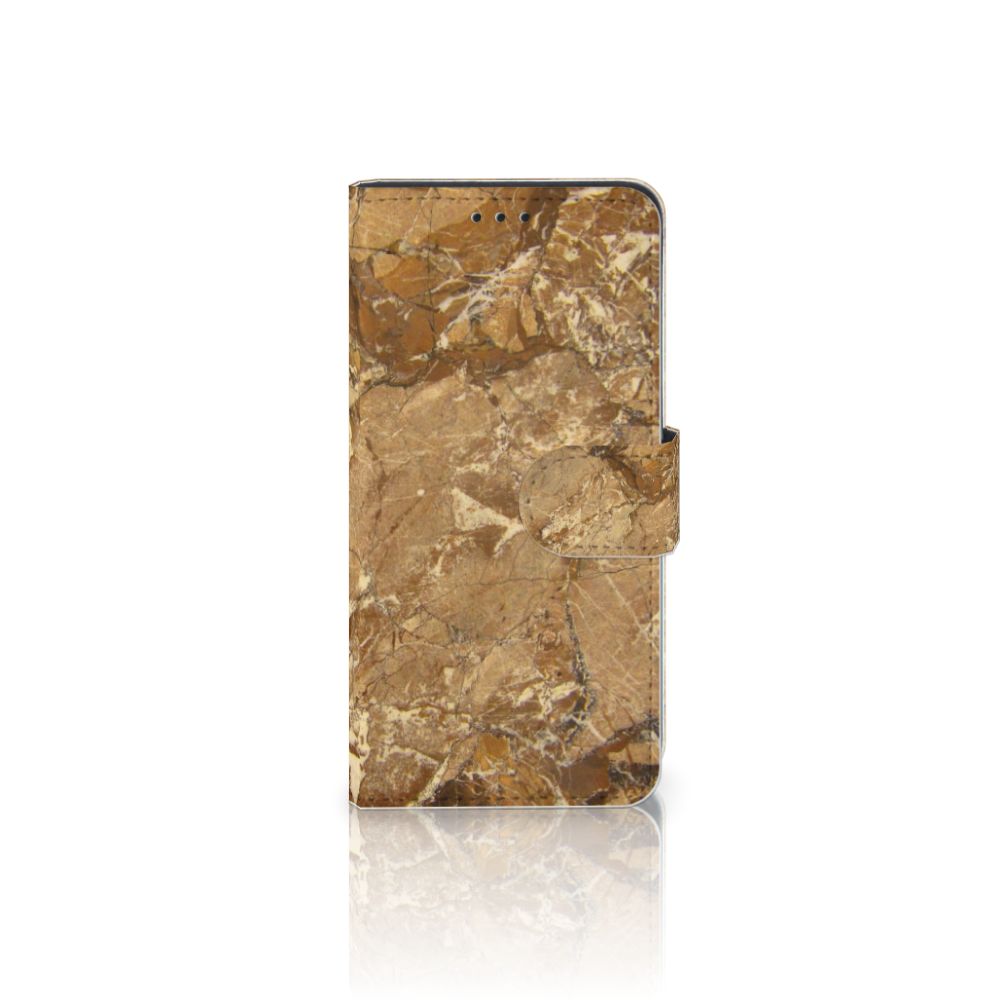 Xiaomi Mi 9 SE Bookcase Marmer Creme met luxe marmerdesign en sterke TPU-siliconen voor optimale bescherming.