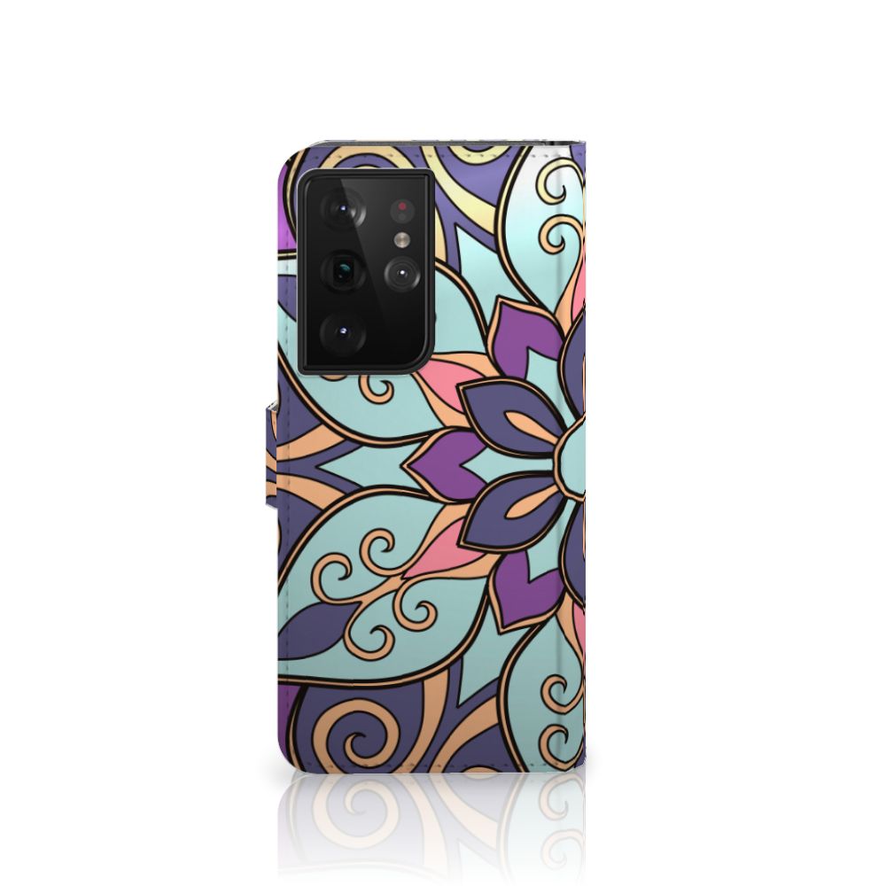 Samsung Galaxy S21 Ultra Hoesje Purple Flower