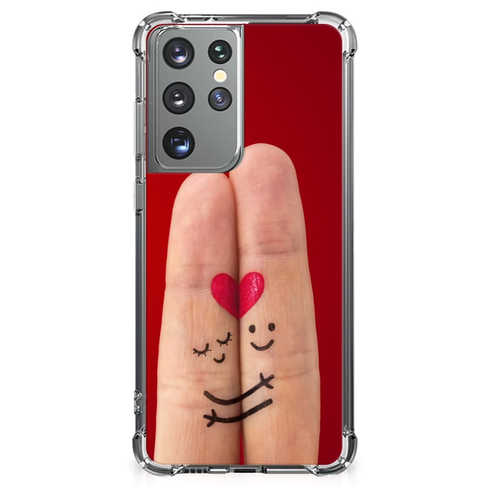 Samsung Galaxy S21 Ultra Anti Shock Bumper Case Liefde - Origineel Romantisch Cadeau B2C Telecom