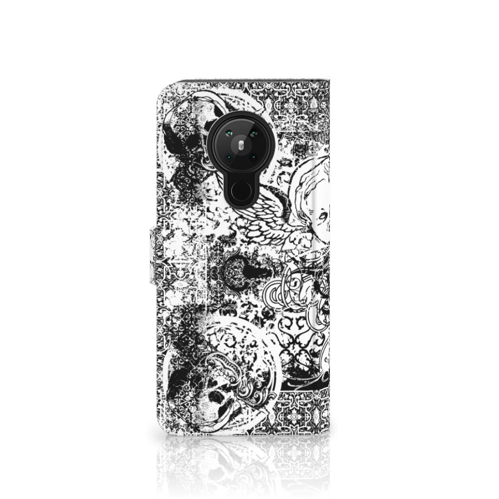 Telefoonhoesje met Naam Nokia 5.3 Skulls Angel