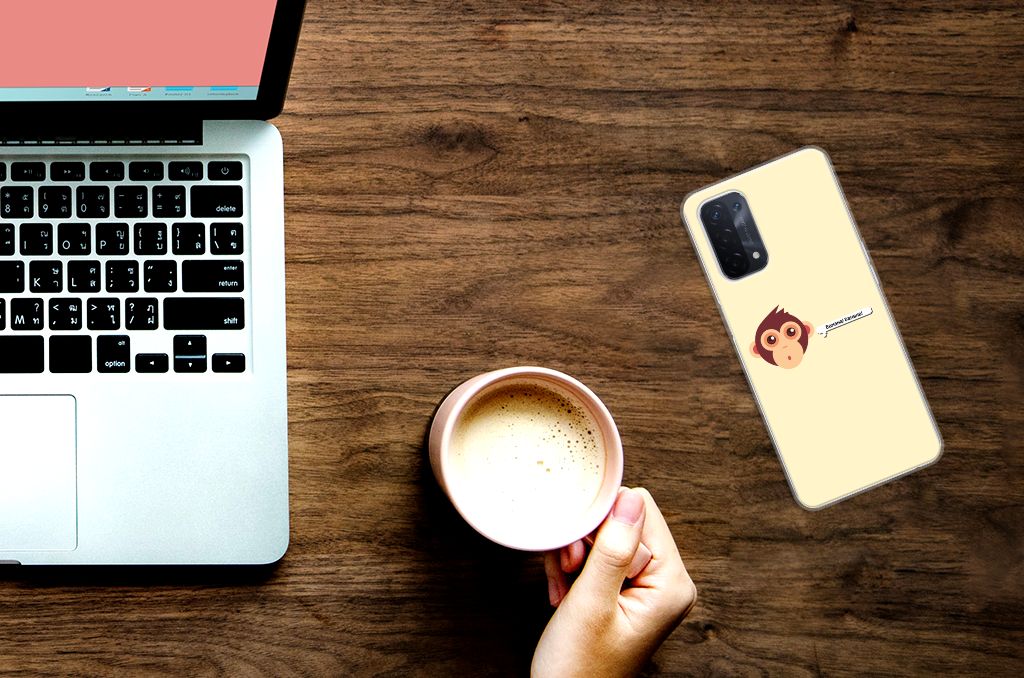 OPPO A93 5G Telefoonhoesje met Naam Monkey B2C Telecom