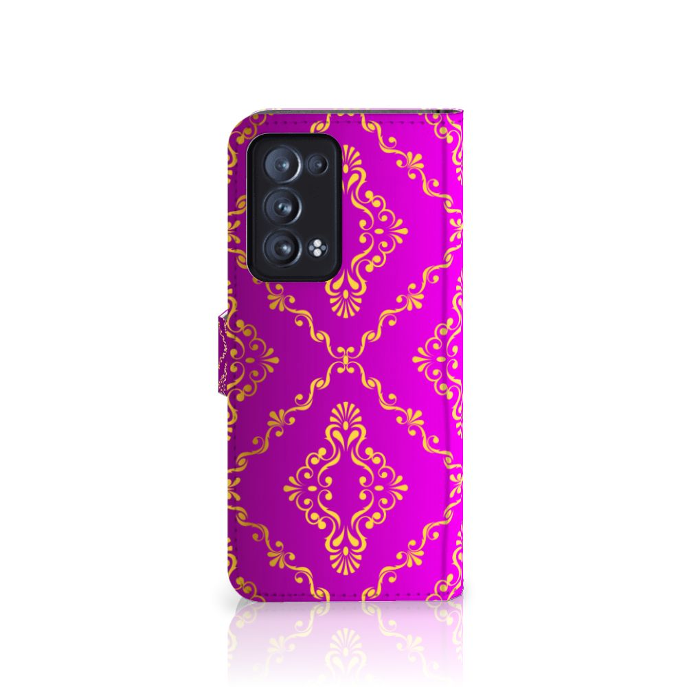 Wallet Case OPPO Reno 6 Pro Plus 5G Barok Roze