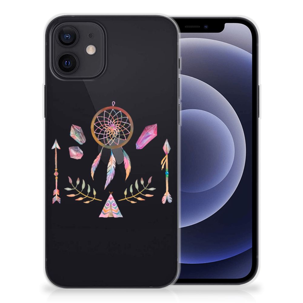 iPhone 12 | 12 Pro (6.1") Telefoonhoesje met Naam Boho Dreamcatcher