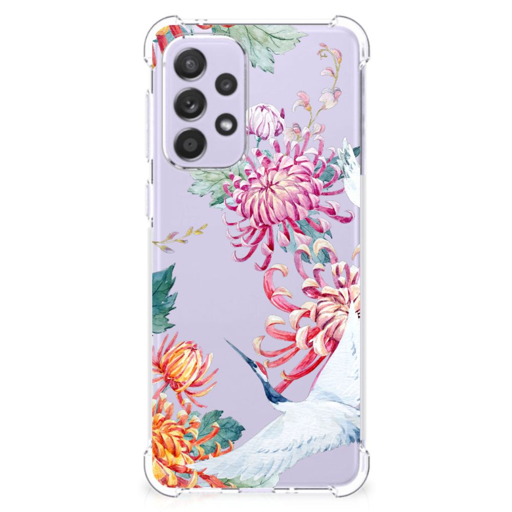 Samsung Galaxy A33 Case Anti-shock Bird Flowers