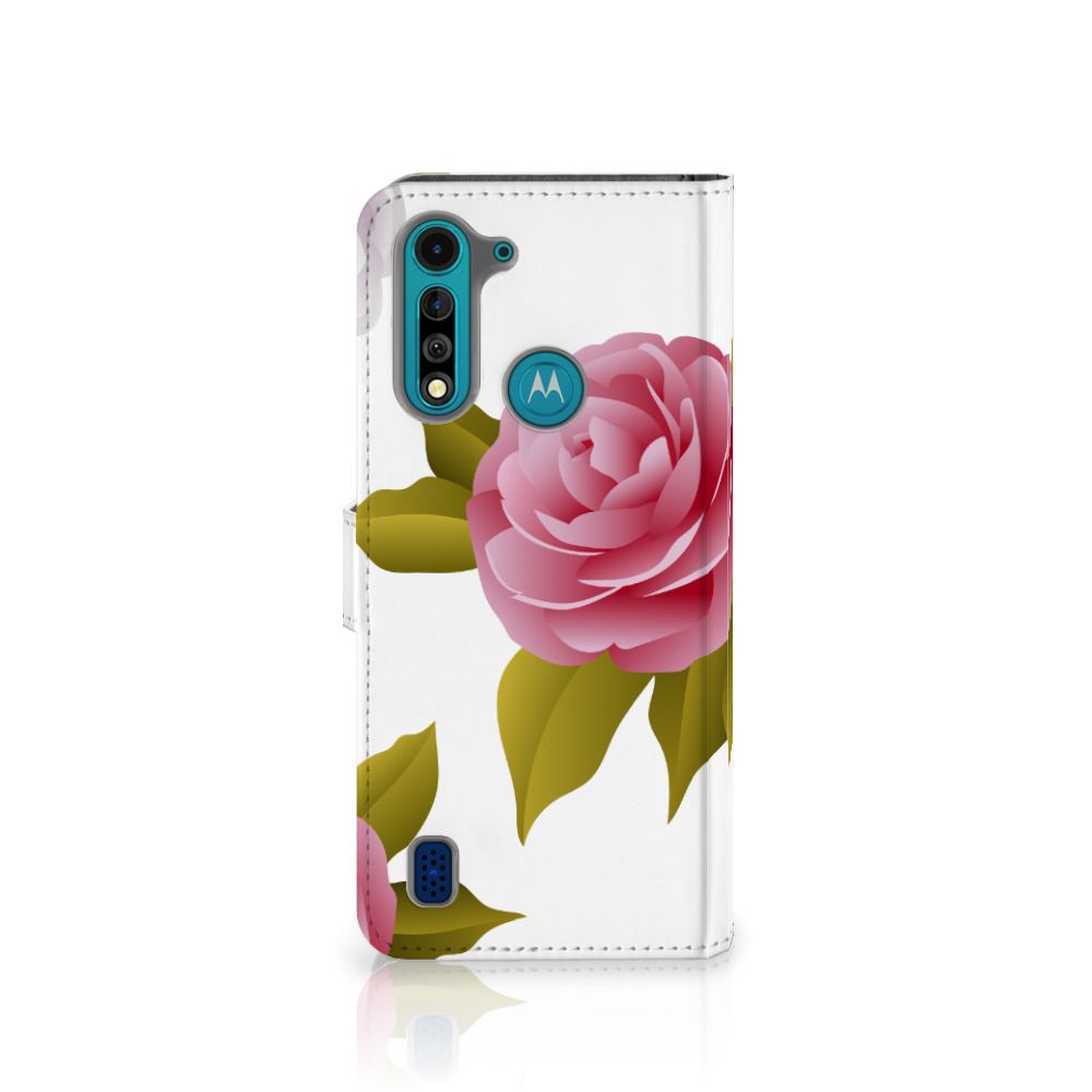Motorola G8 Power Lite Hoesje Roses