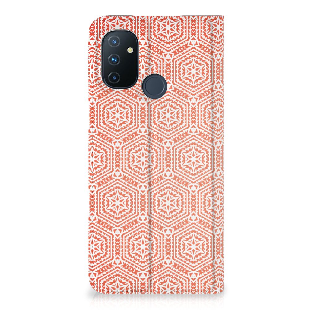 OnePlus Nord N100 Hoesje met Magneet Pattern Orange - B2C Telecom