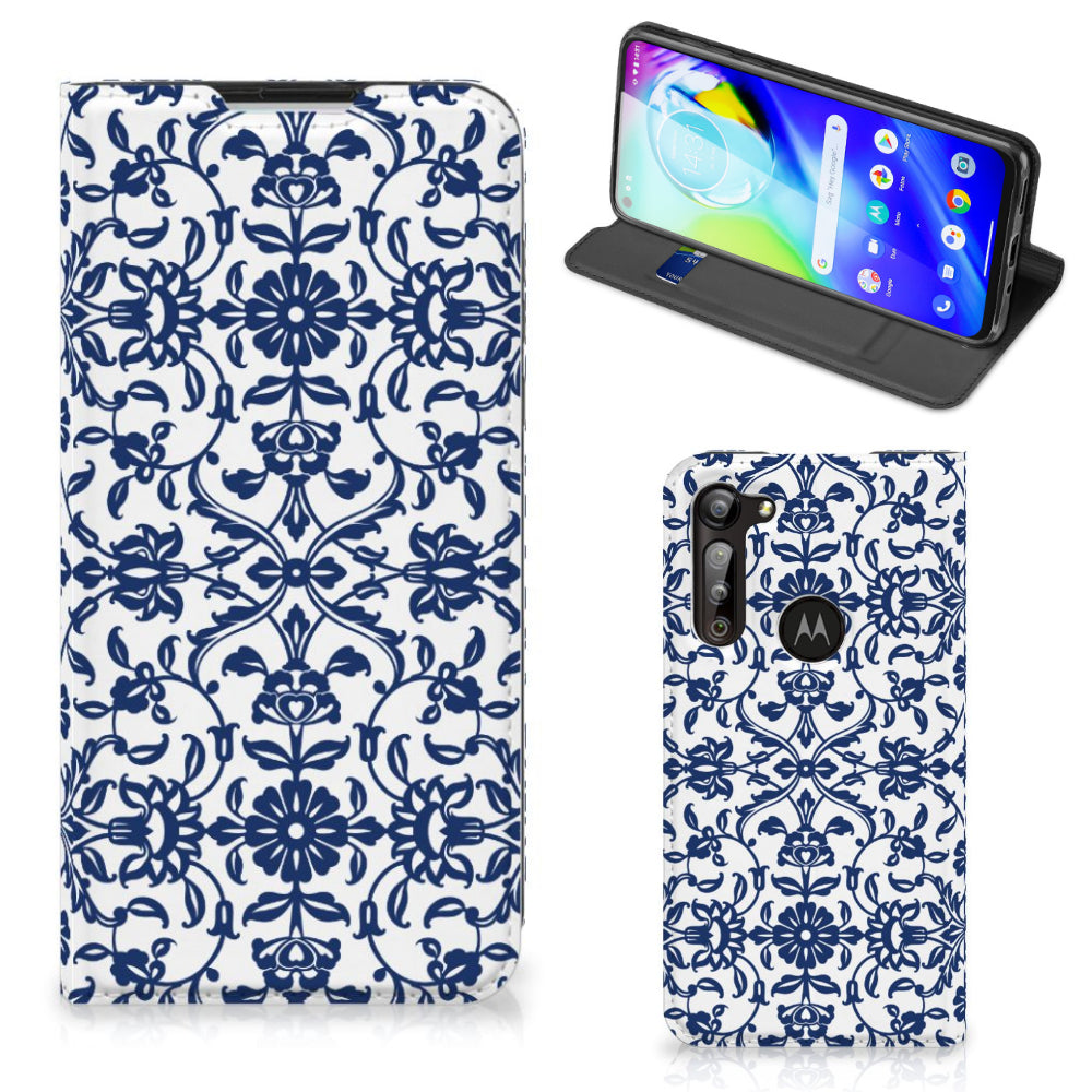 Motorola Moto G8 Power Smart Cover Flower Blue