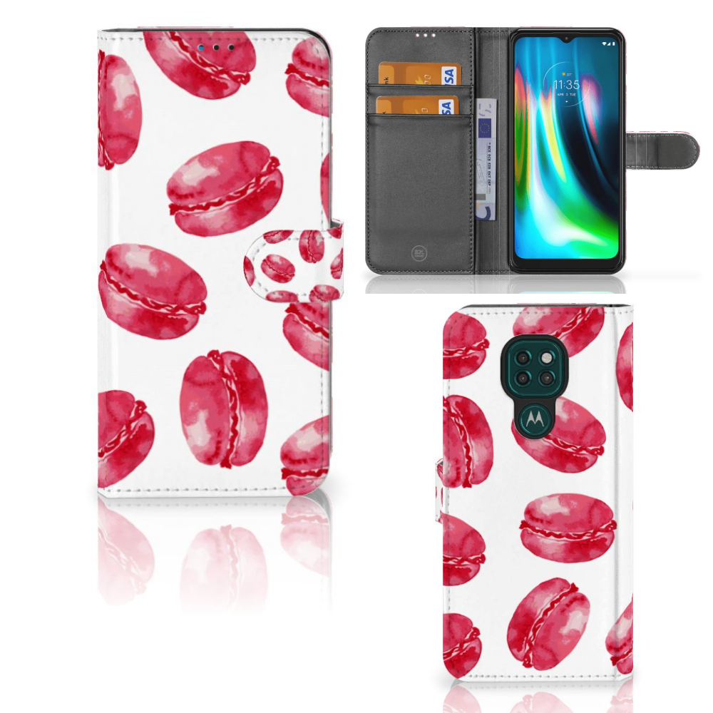 Motorola Moto G9 Play | E7 Plus Book Cover Pink Macarons