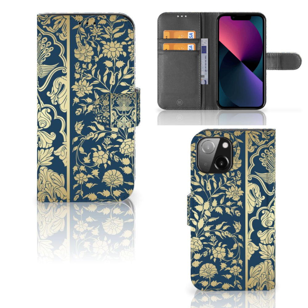 iPhone 13 Mini Hoesje Beige Flowers