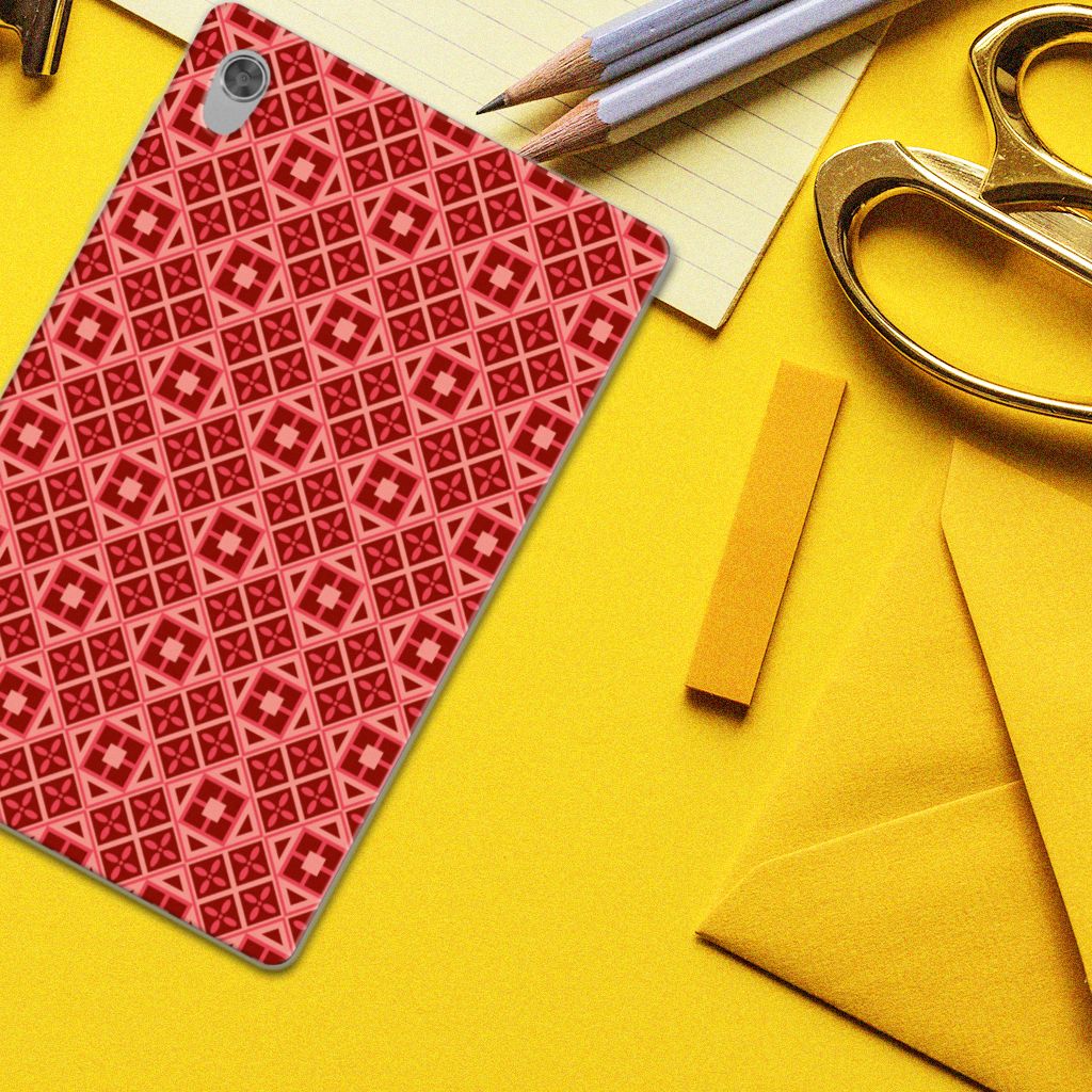 Lenovo Tab M10 HD (2de generatie) Hippe Hoes Batik Rood - B2C Telecom