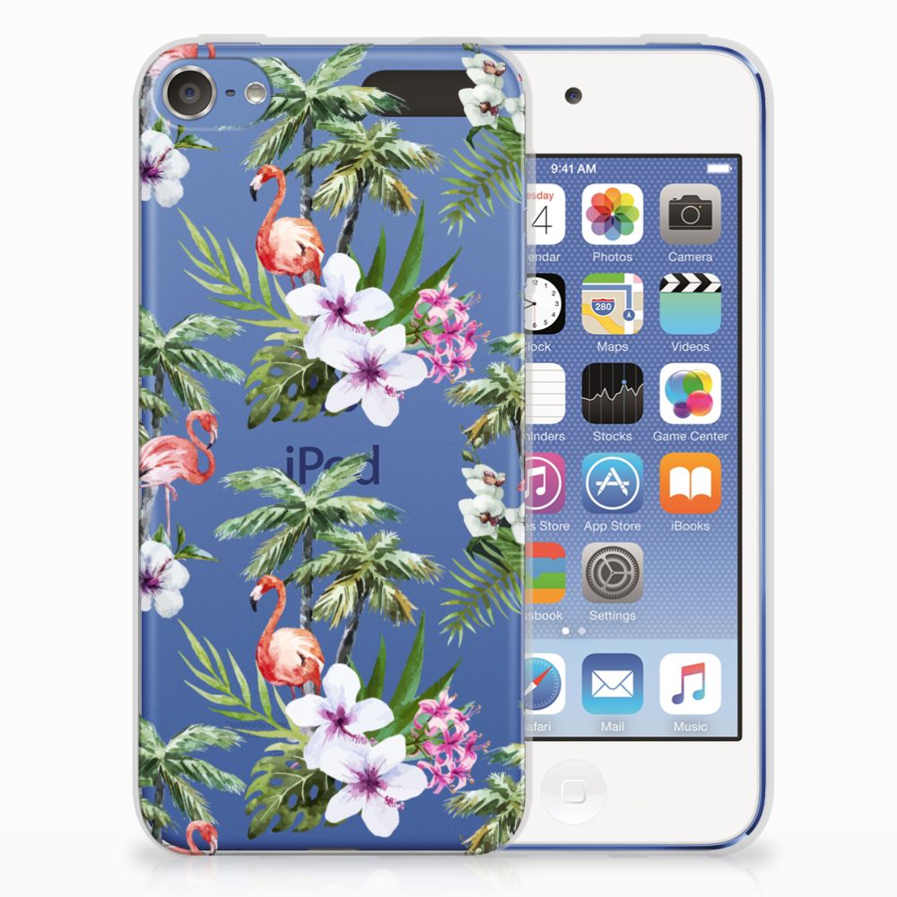 Apple iPod Touch 5 | 6 TPU Hoesje Flamingo Palms