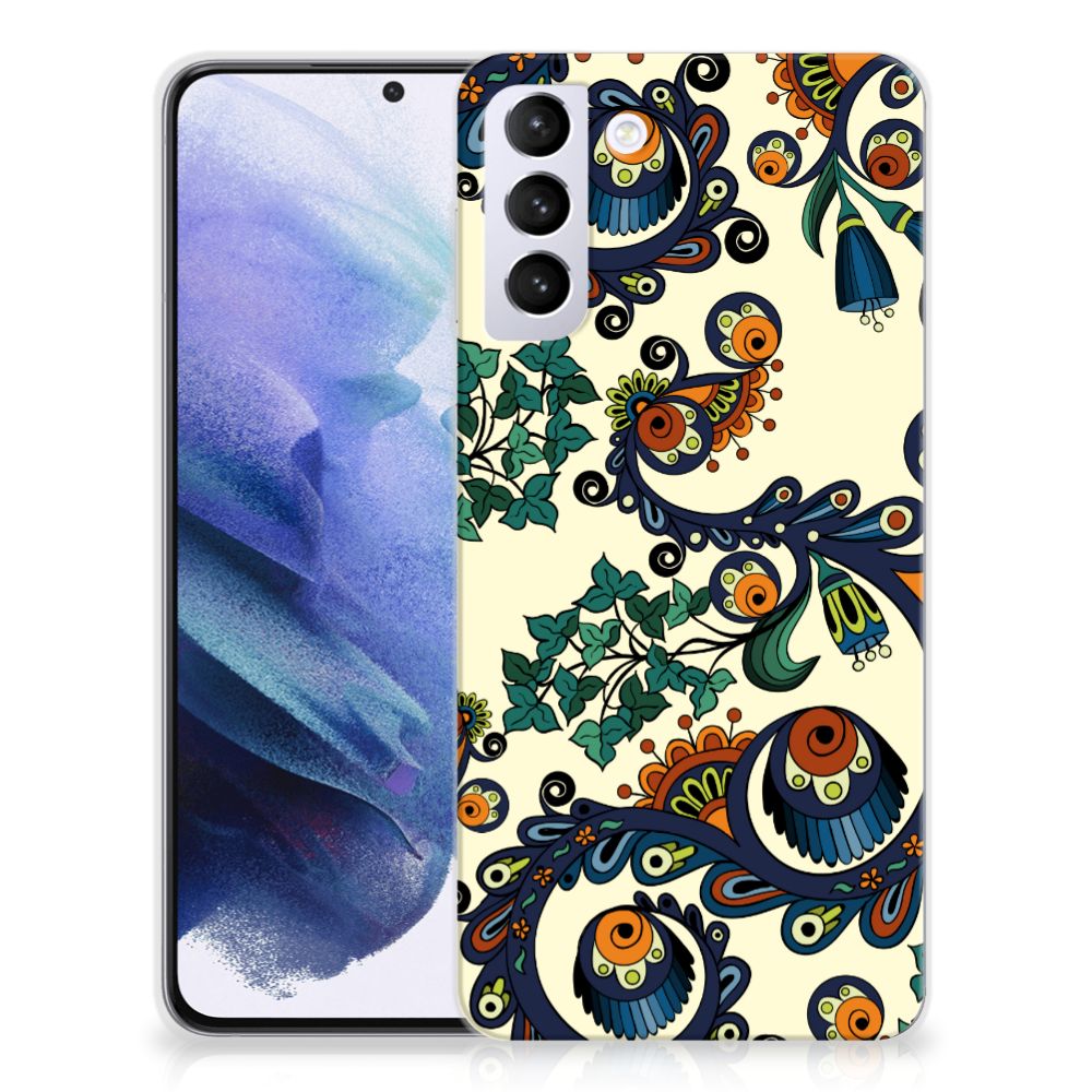 Siliconen Hoesje Samsung Galaxy S21 Plus Barok Flower B2C Telecom