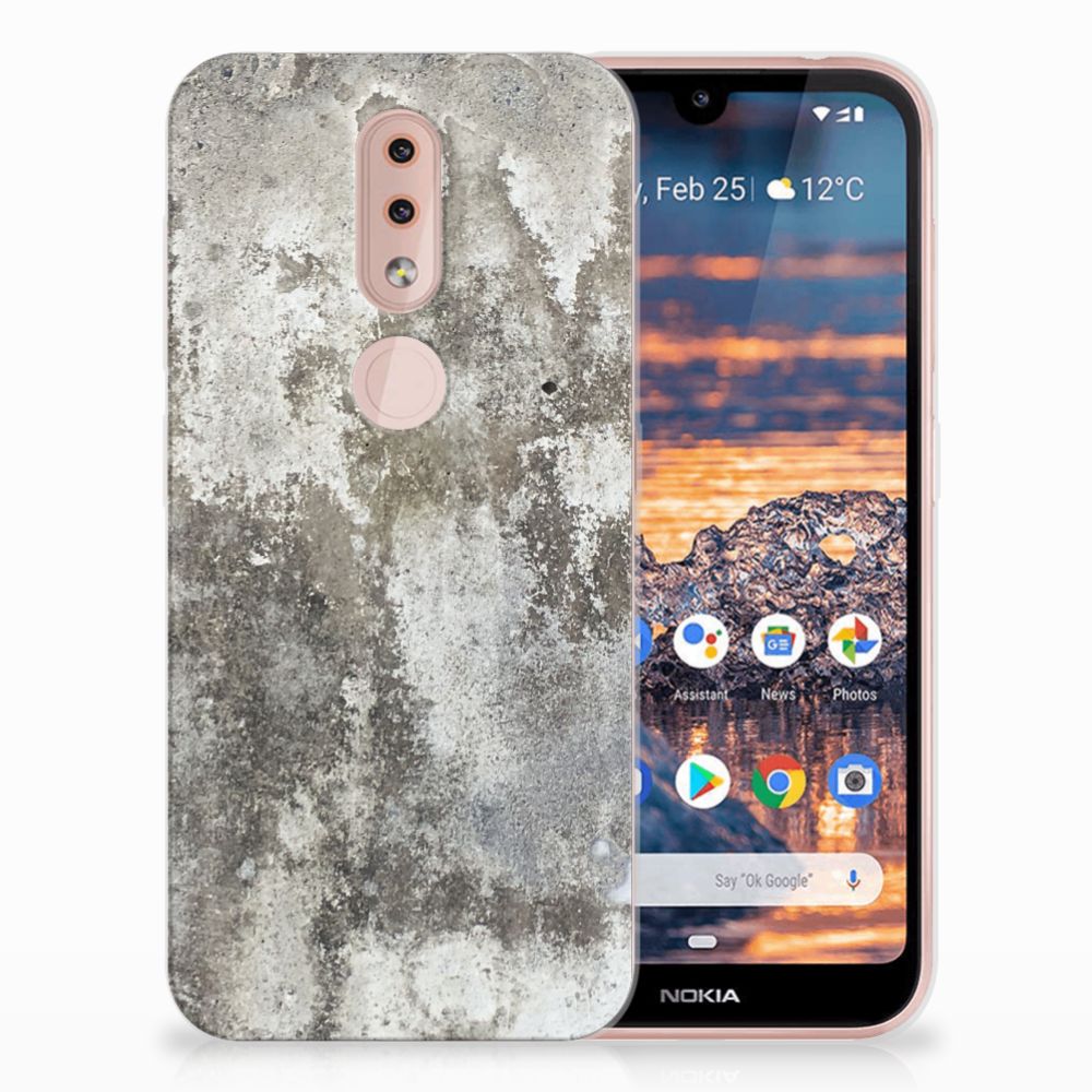 Nokia 4.2 TPU Siliconen Hoesje Beton Print