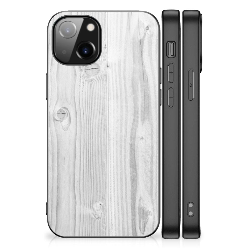Apple iPhone 13 Houten Print Telefoonhoesje White Wood B2C Telecom