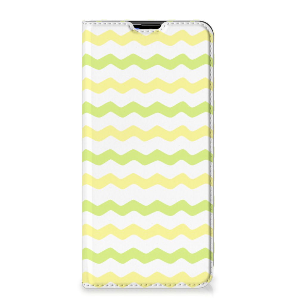 Samsung Galaxy A20s Hoesje met Magneet Waves Yellow - B2C Telecom