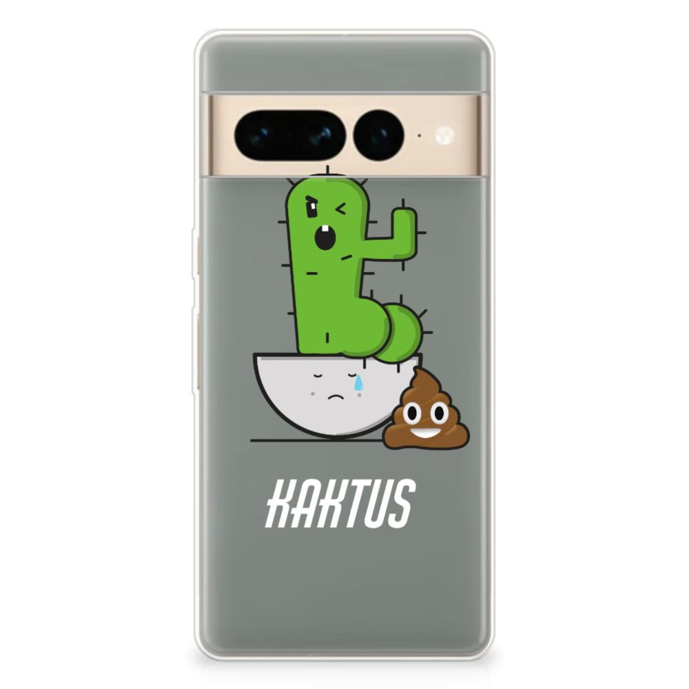 Google Pixel 7 Pro Telefoonhoesje met Naam Cactus Poo