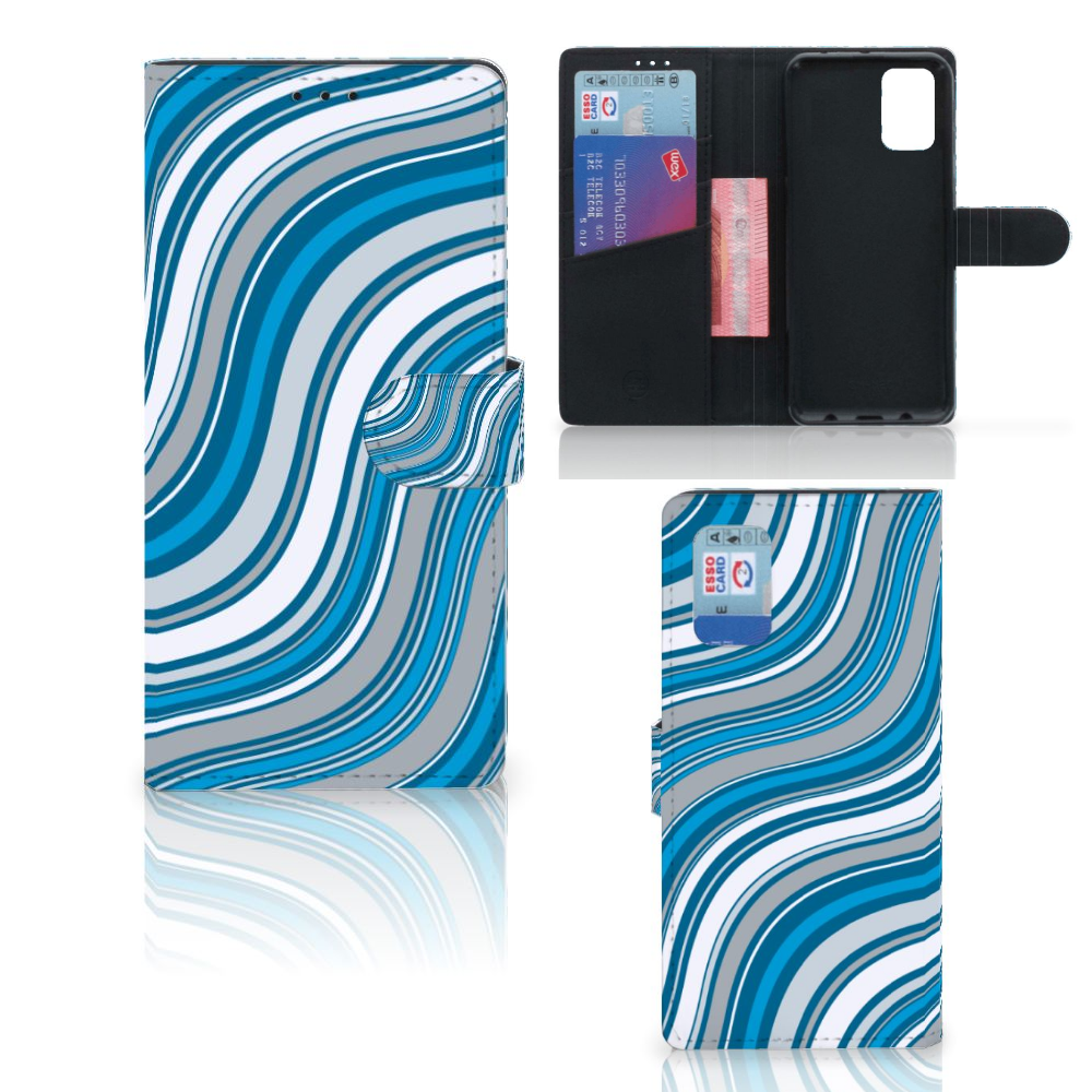 Samsung Galaxy A02s | M02s Telefoon Hoesje Waves Blue
