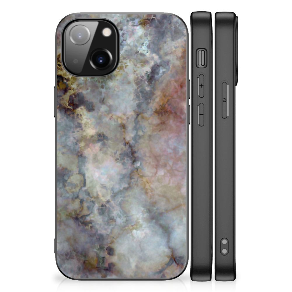 Apple iPhone 13 Marmeren Print Telefoonhoesje Marmer Grijs B2C Telecom