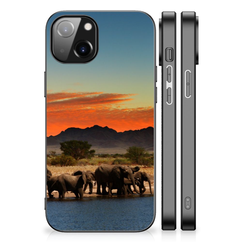 Apple iPhone iPhone 13 | iPhone 14 Dierenprint Telefoonhoesje Olifanten